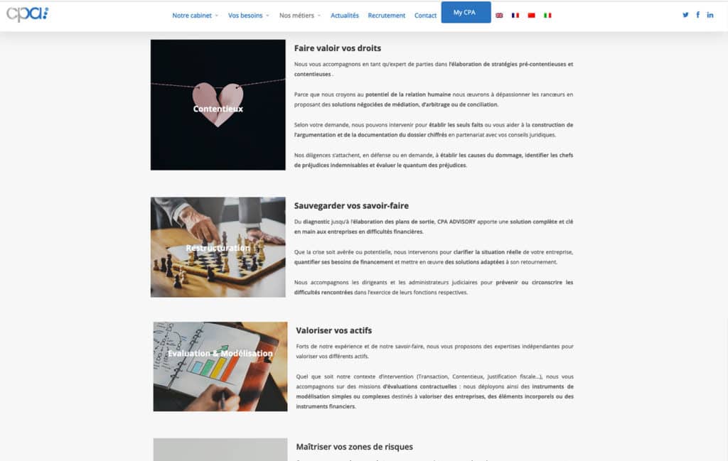 Refonte du site AUDIT CPA