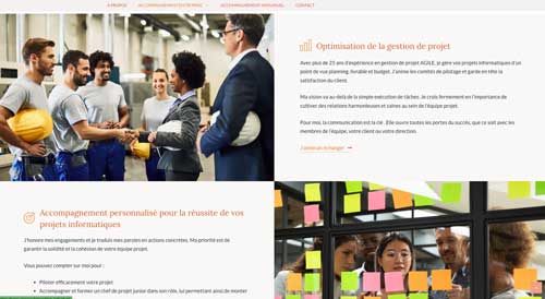 Ecran Page Gestion de projet IT