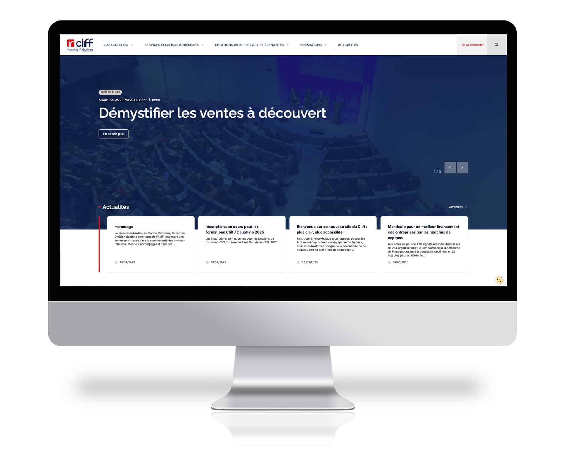 Accompagnement pour Refonte du site & CRM CLIFF IR